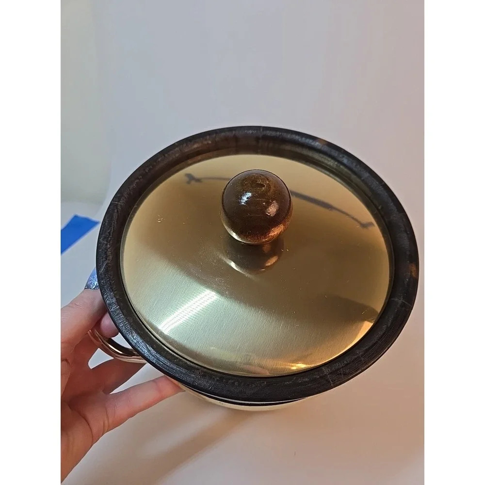 Vintage Kraftware Wood & Metal Barrel Style Ice‎ Bucket 8